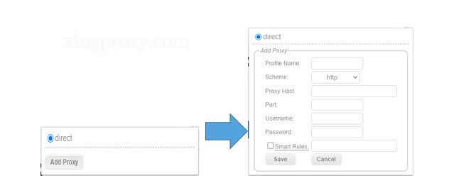 Nhập các thông tin của Proxy