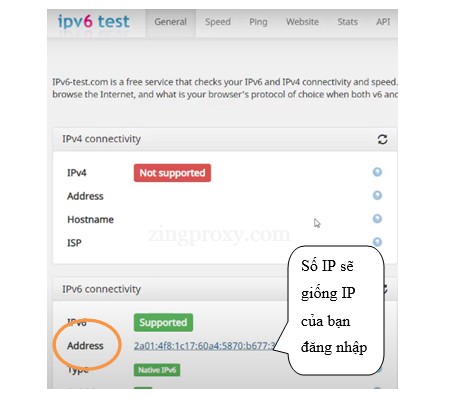 Trang web sẽ chỉ chấp nhận IPv6