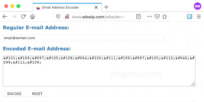 Email address encoder - bộ mã hóa địa chỉ email