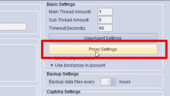 Chọn Proxy Settings để cài đặt proxy