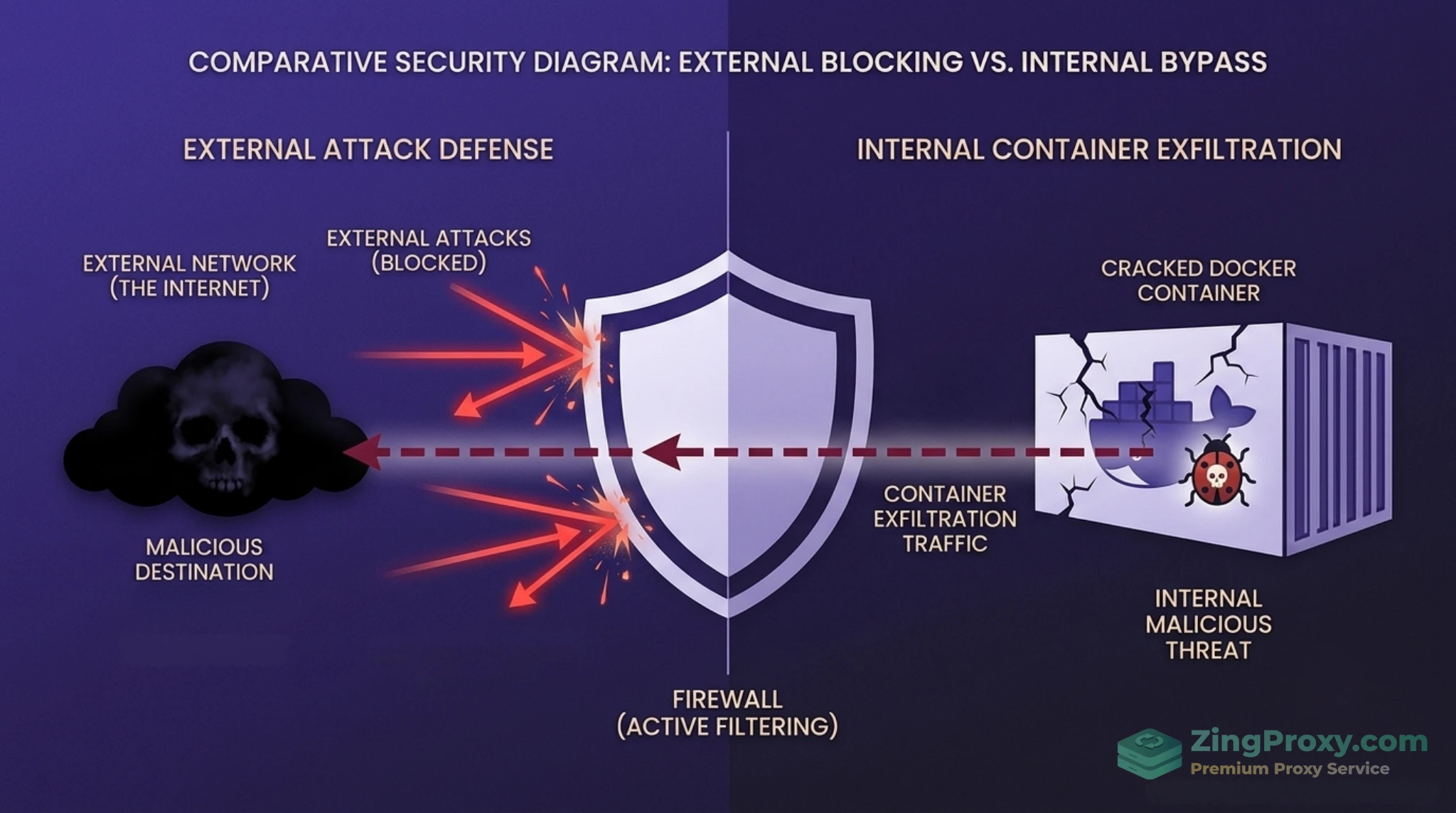Mô hình lỗ hổng Egress Traffic khi container trong Docker Swarm bị chiếm quyền và tự động kết nối ra C2 server
